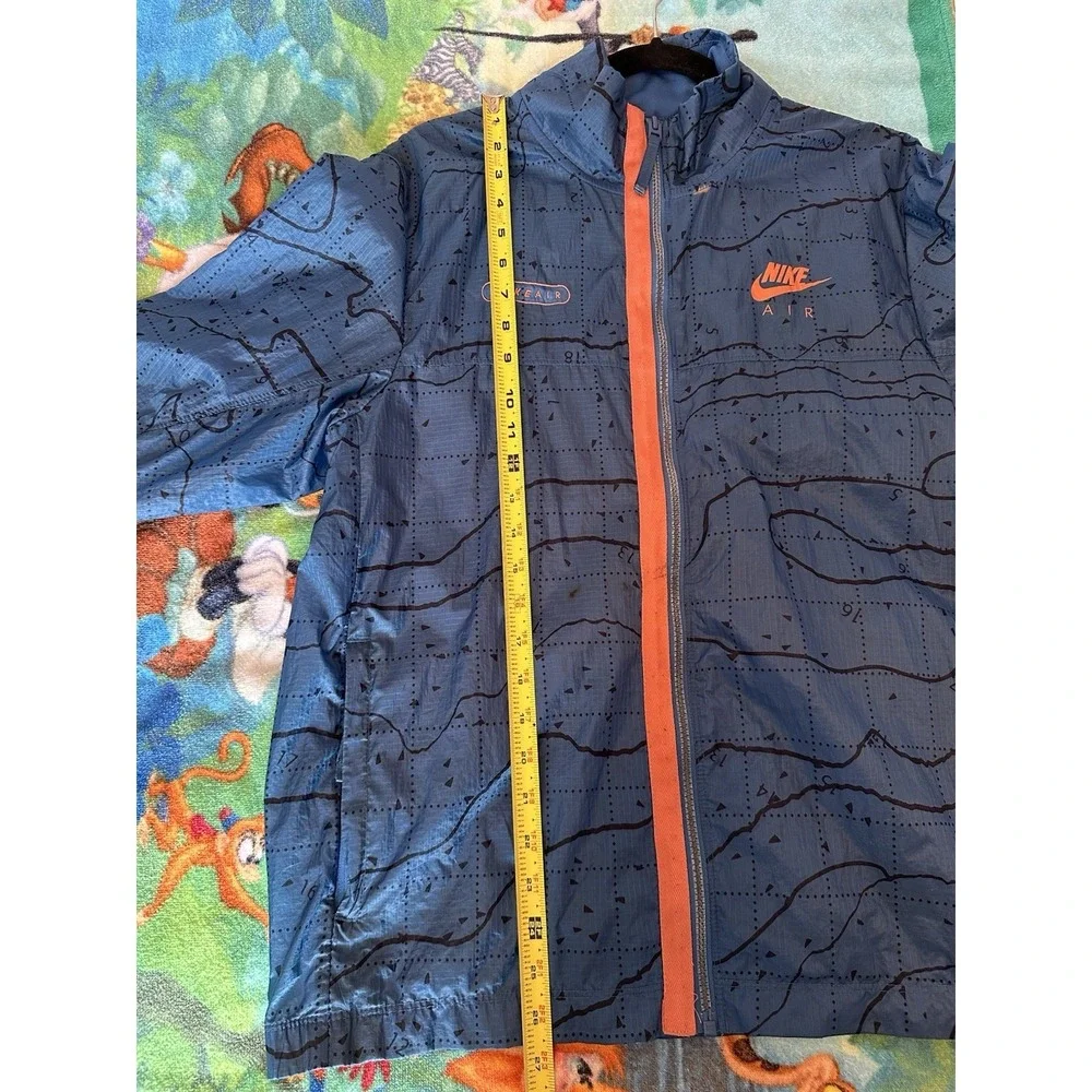 Nike Men's Size M‎ Air Jacket Water Resistant Blue Orange Lightweight DN2112-407